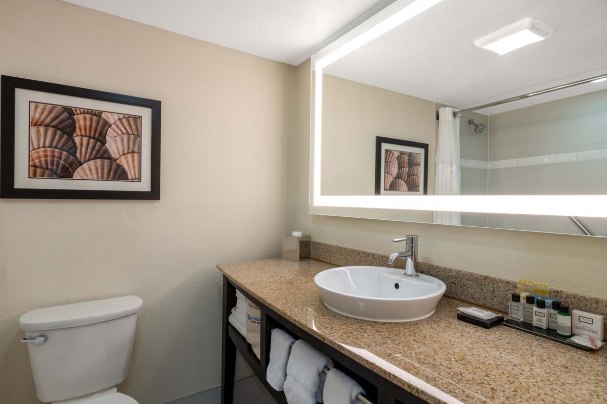 Bathroom with sink and toilet