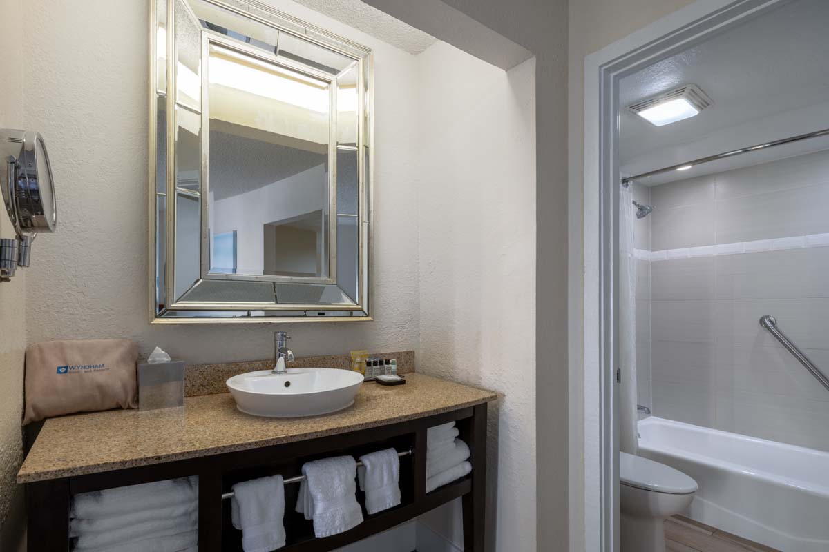 Bathroom with a sink, toilet, and bathtub